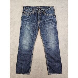 Silver Jeans Nash Heritage Denim Jeans Men's W36 L30 Distressed Medium Wash READ